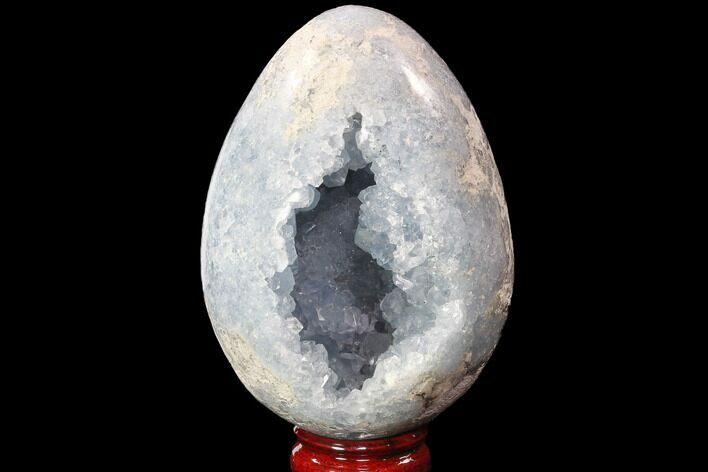 Crystal Filled Celestine (Celestite) Egg Geode #88302